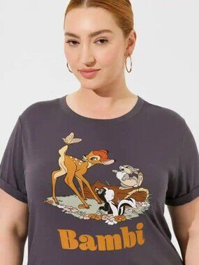 Disney Bambi Roll Sleeve T-Shirt (Size 6x - 30/32)
